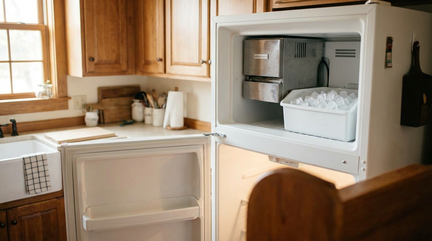 Black+Decker B0D41KCPN6 — BLACK+DECKER 20.1 Cu. Ft. Top Mount Refrigerator with Ice Maker, 2-Door Refrigerator with Top Freezer, Freezer with Icemaker and Adjustable Temperature Control, ENERGY STAR, BR2010JIMB, Black