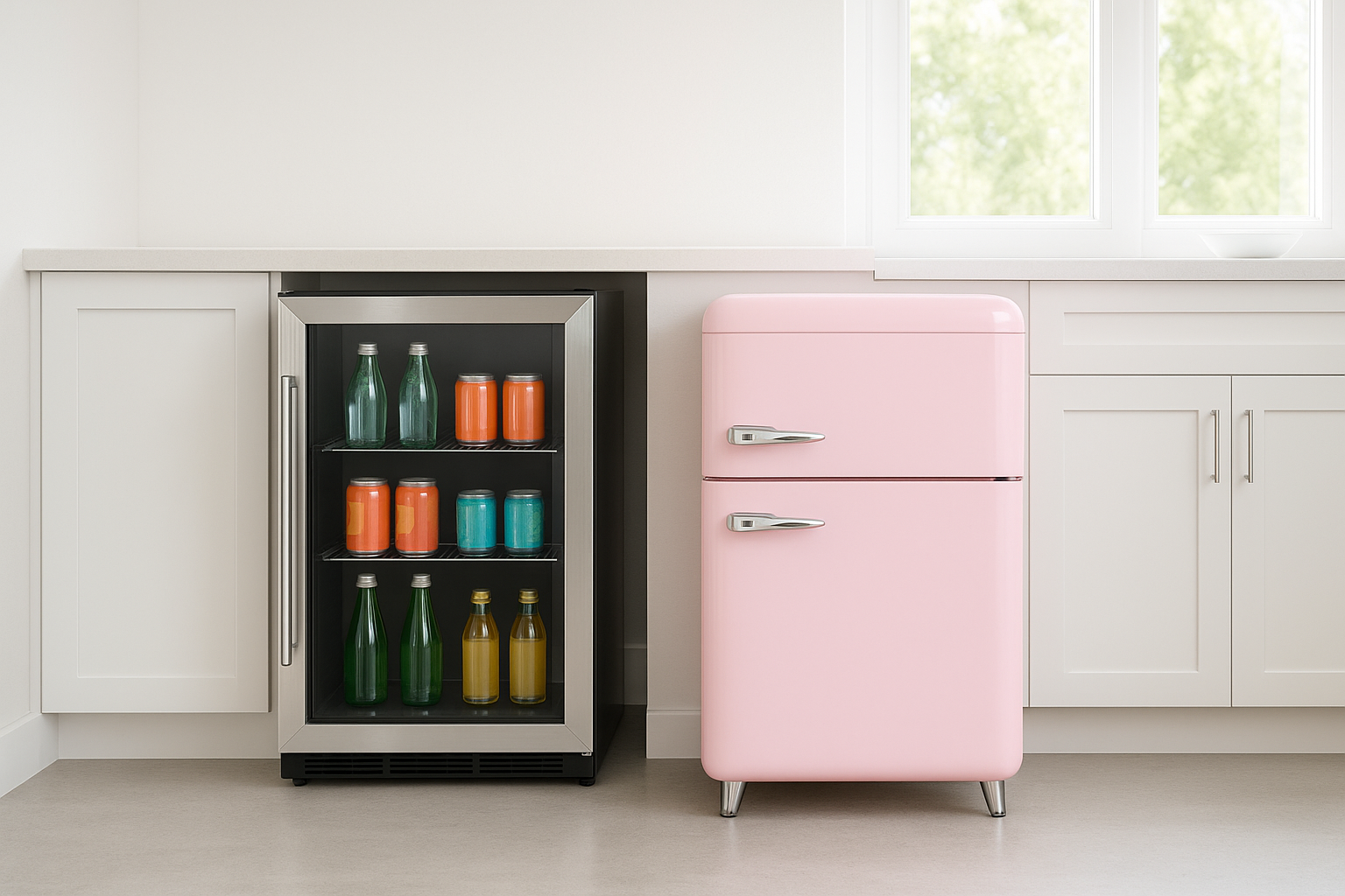 Bar Fridge Vs. Pink Fridge | Fridge.com