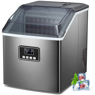 40 Lb. lb. Daily Production Cube Clear Ice Freestanding Ice Maker,24 Ice Cubes Per 10-15 Mins | Fridge.com