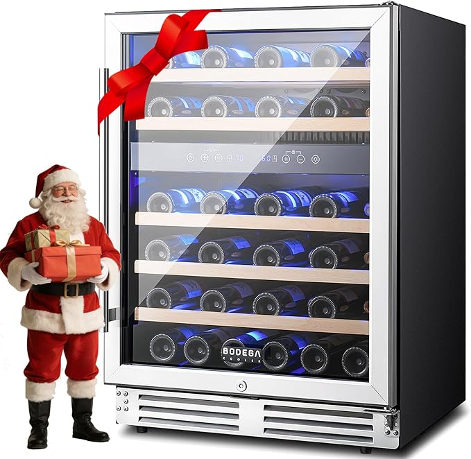 BODEGA 24 Inch Wine Fridge Dual Zone, 46 Bottle