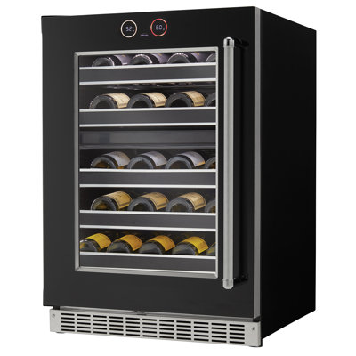 37 Bottle Silhouette Dual Zone Built-In Wine Refrigerator | Fridge.com
