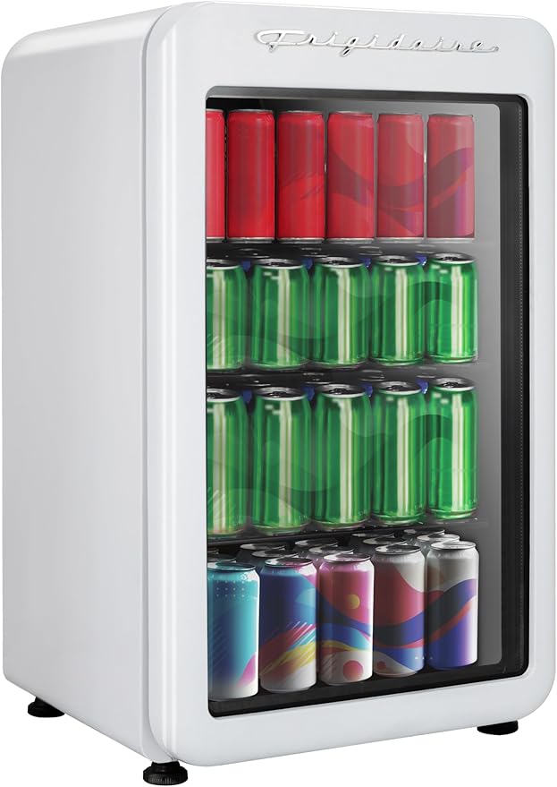 Frigidaire Retro Compact Refrigerator with Glass Door