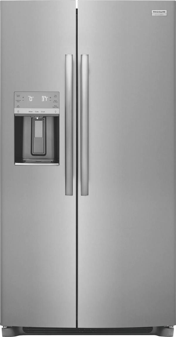 Frigidaire Gallery 36" 22.3 Cubic Feet Energy Star Smudge-Resistant Side By Side Refrigerator with External Water and Ice Dispenser
