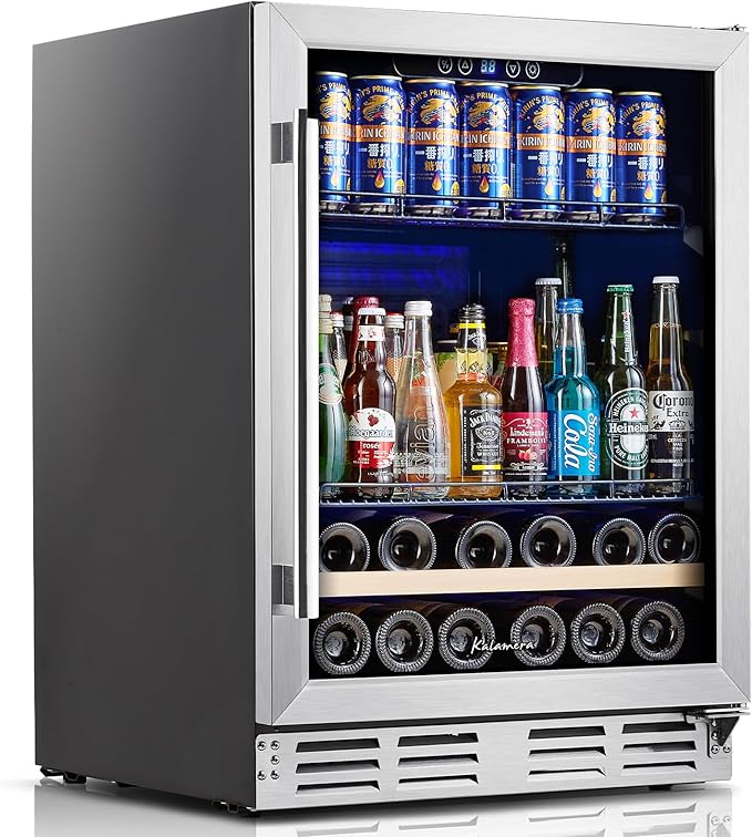 Beverage Fridge 24 Inch Beverage and Wine Cooler Built
