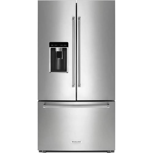 23.8 cu. ft. 36" Counter-Depth French Door Platinum Interior Refrigerator with PrintShield™ Finish - | Fridge.com