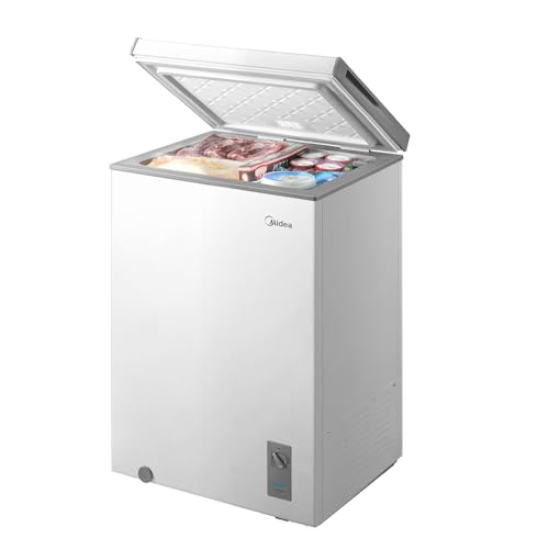 Midea MERC04C4BAWW 3.5 Cubic Feet Chest Freezer With Removable Basket | Fridge.com