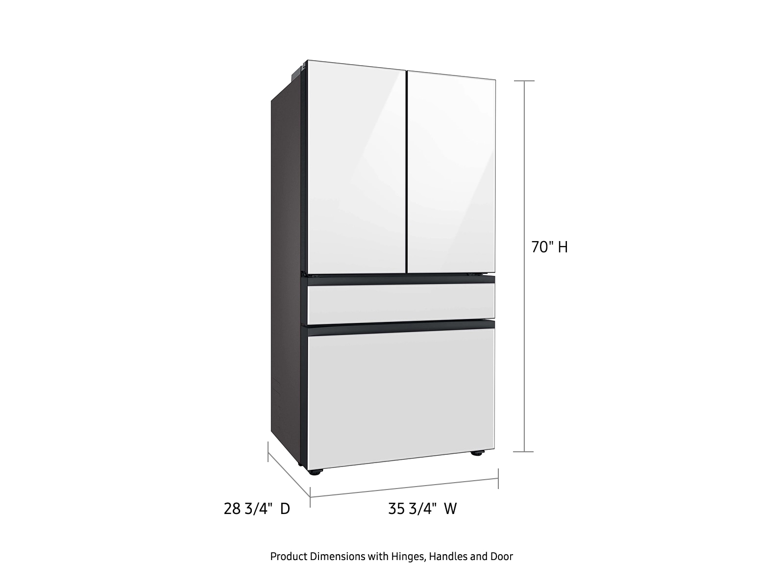 Samsung Bespoke 4-Door French Door Refrigerator (23 Cu. Ft.) With Beverage Center on Fridge.com - View 5