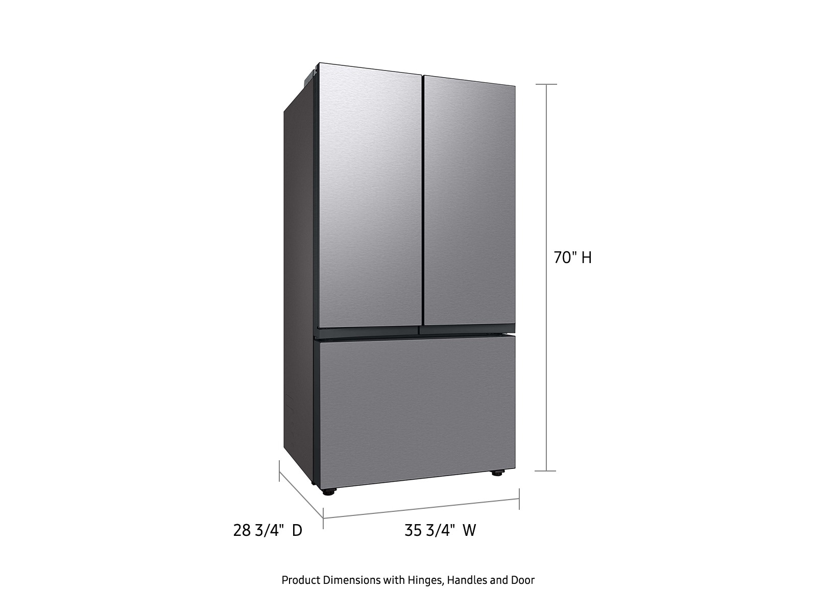 Samsung Bespoke 3-Door French Door Refrigerator With Beverage Center on Fridge.com - View 4