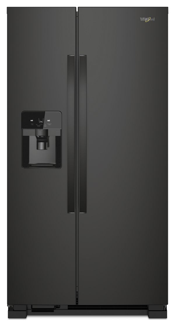 Whirlpool 36 in. Wide Side-by-Side Refrigerator in Black 25 cu. ft | Fridge.com. | Fridge.com